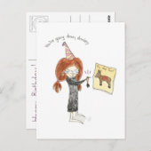 誕生日ロバ葉書 ポストカード (正面/裏面)