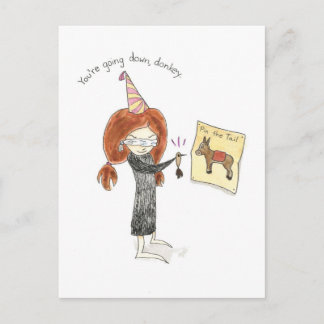 誕生日ロバ葉書 ポストカード