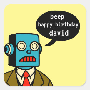 誕生日ロボット スクエアシール
