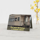 誕生日ロボットPUNバイジェットパックコープ カード (黄色い花)