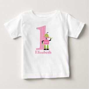誕生日ロボットTシャツ1 ベビーTシャツ