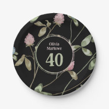 誕生日ロマンチックブラックピンククローバーフローラ