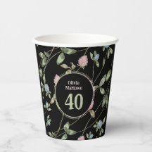 誕生日ロマンチックブラックピンククローバーフローラ