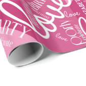 誕生日ロングネームカラーブロックピンクID274を追加 ラッピングペーパー (ロールコーナー)