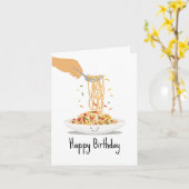 誕生日ロングライフ麺 カード (黄色い花)