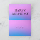 誕生日ロータスピンクブルートレインやる気を起こさせるフ カード (内部)