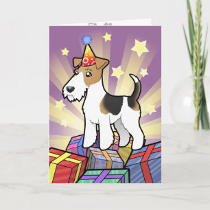誕生日ワイヤーフォックステリア犬 カード