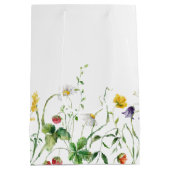 誕生日ワイルドフラワーオンホワイト ミディアムペーパーバッグ (裏面)