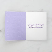 誕生日ワイルドフラワーオン水玉模様 カード (内部)