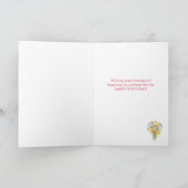 誕生日ワイルドフラワーブーケの幸せ カード (内部)