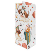 誕生日ワインボックスと居心地の良いコテージ詳細 ワインギフトバッグ (裏面アングル)