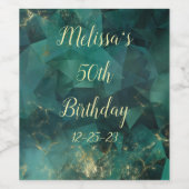 誕生日ワインボトルラベル、50歳の誕生日 ワインラベル (シングルラベル)