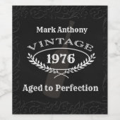 誕生日ワインラベル – 完全熟成 ワインラベル (シングルラベル)