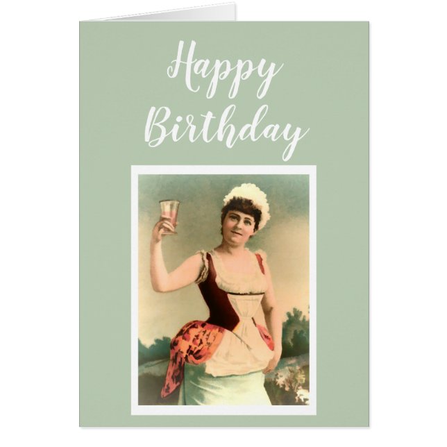 誕生日ワイン好きおもしろいの願い (正面)