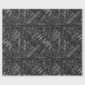 誕生日ワードクラウドグランドパシルバーID276 ラッピングペーパー (フラット)