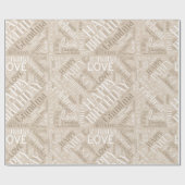 誕生日ワードクラウドグランマモカID276 ラッピングペーパー (フラット)