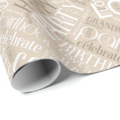 誕生日ワードクラウドグランマモカID276 ラッピングペーパー (ロールコーナー)