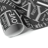 誕生日ワードクラウドドーターシルバーID272 ラッピングペーパー (ロールコーナー)