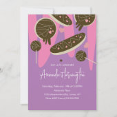 誕生日ヴァレンティーンズトリートンドナッツエクラアーズパーティー 招待状 (正面)