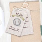 誕生日ヴィンテージお洒落ベースボールオールスターパーティー ギフトタグ