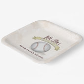 誕生日ヴィンテージお洒落ベースボールオールスターパーティー ペーパープレート (傾斜あり)