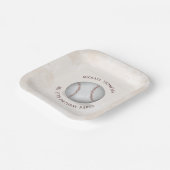 誕生日ヴィンテージお洒落ベースボールオールスターパーティー ペーパープレート (傾斜あり)