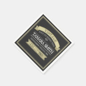 誕生日ヴィンテージの完成度モダン スタンダードカクテルナプキン (角)