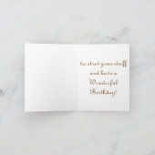 誕生日ヴィンテージの鳥グリーティングカード カード (内部)