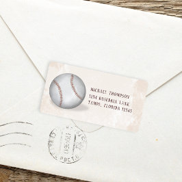 誕生日ヴィンテージベースボールオールスター差出人住所 ラベル