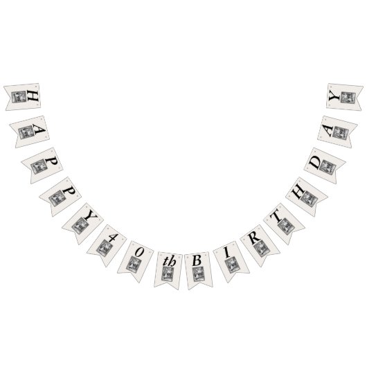 誕生日ヴィンテージライディングフードウルフ白黒 バンティングフラッグ (全)