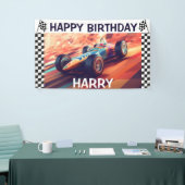 誕生日ヴィンテージレーシングカー 横断幕 (トレードショー)