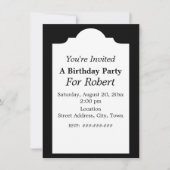 誕生日ヴィンテージ冬通りシーンアンティーク車 招待状 (正面)