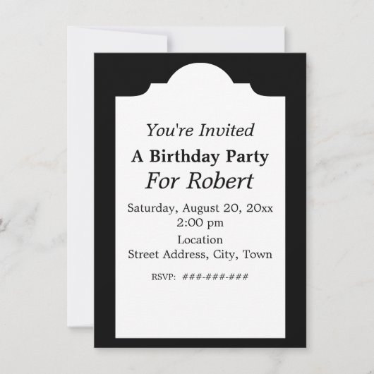 誕生日ヴィンテージ冬通りシーンアンティーク車 招待状 (正面)