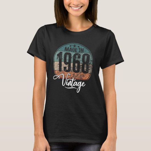 誕生日ヴィンテージ誕生年1968誕生日 Tシャツ (正面)