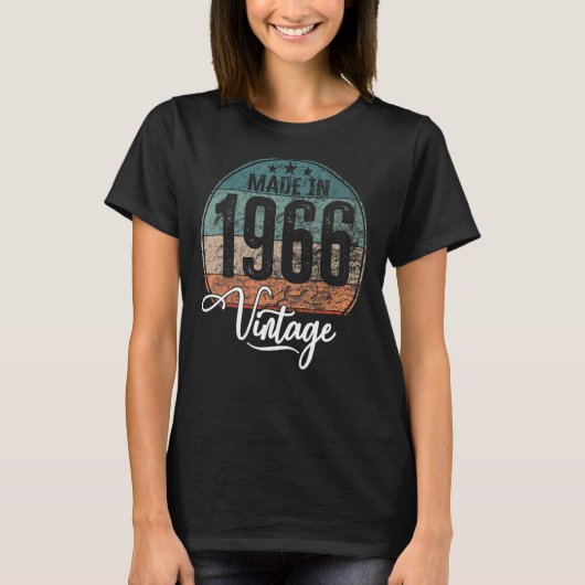 誕生日ヴィンテージ誕生日年1966誕生日誕生 Tシャツ (正面)