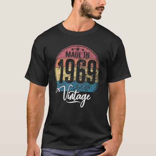 誕生日ヴィンテージ誕生日年1969誕生日誕生 Tシャツ (正面)