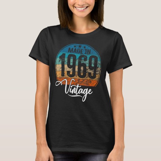 誕生日ヴィンテージ誕生日年1969誕生日誕生 Tシャツ (正面)