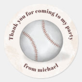 誕生日ヴィンテージ野球オールスターサンキュー ラウンドシール (正面)