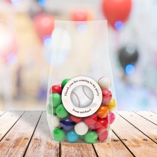 誕生日ヴィンテージ野球オールスターサンキュー ラウンドシール