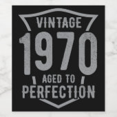 誕生日ヴィンテージ1970年完全熟成 ワインラベル (シングルラベル)