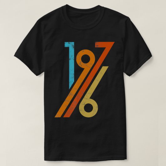 誕生日ヴィンテージ70sスタイル1976 tシャツ (デザイン正面)