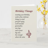 誕生日ヴィンテージ-おもしろい誕生日の詩 カード (黄色い花)