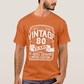 誕生日ヴィンテージ 80周年限定版 友達 Tシャツ