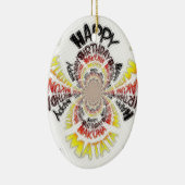 誕生日万華鏡のように千変万化するパターンアートプリント セラミックオーナメント (右)