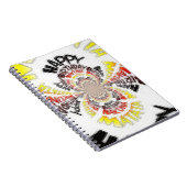 誕生日万華鏡のように千変万化するパターンアートプリント ノートブック (右側)