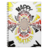 誕生日万華鏡のように千変万化するパターンアートプリント ノートブック (正面)