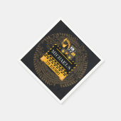 誕生日下建築 パーソナライズされた スタンダードカクテルナプキン (角)