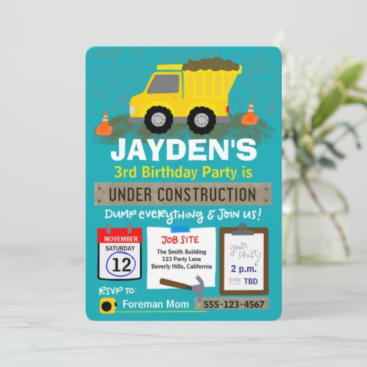 誕生日下建築 招待状 (スタンド正面)