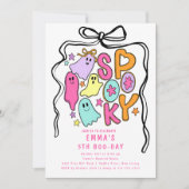 誕生日不気味ハロウィーン誕生日 招待状 (正面)