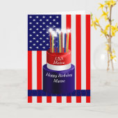 誕生日中の船舶用軍隊カード カード (黄色い花)